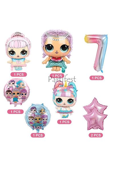 Parti Station Surprise Age Balloon Set Lol Baby Balloon Set Lol Birthday Party Set
