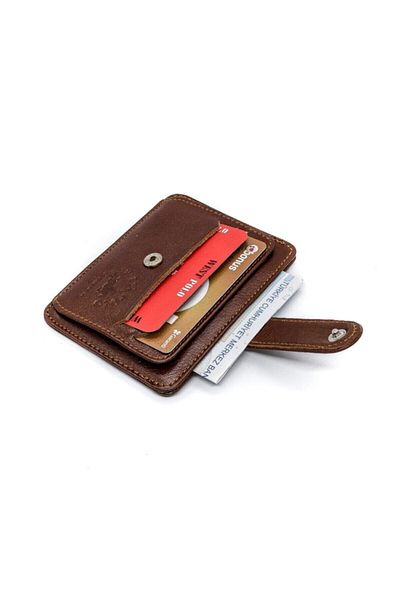 Westpolo Genuine Leather Tan Unisex Card Holder