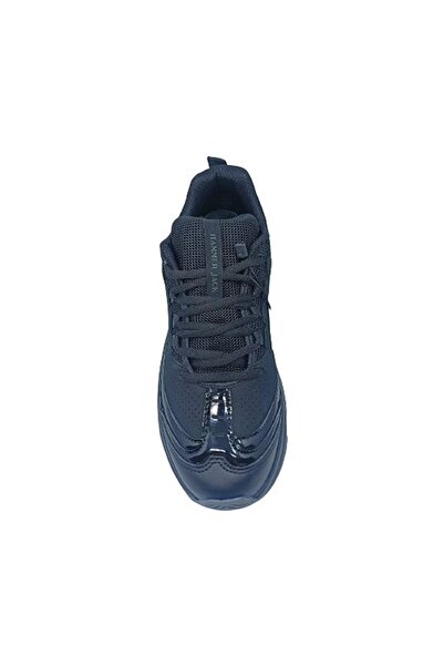 Hammer Jack 490 Kadın Erkek Siyah Platform Kalın Taban Ortopedik Sneaker Yürüyüş Outdo Spor Ayakkabı