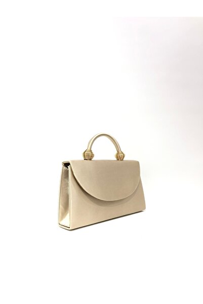 womenacs Mink Color Satin Fabric Evening Dress Women Bag Handheld and Long Strap Use (Chain Strap)