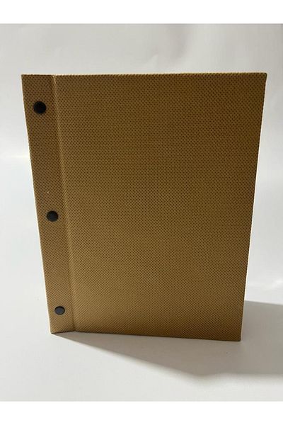 SRN Beige A/5 2 Leaf (PVC) Polypropylene Fabric (Fiber) Menu Container