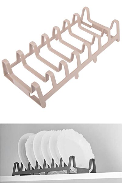 Flosoft Tencere Kapak Tutucu & Kepçe Kaşık Altlığı Ve Tabaklık Kurutmalık Tabak Organizer 2’li Set