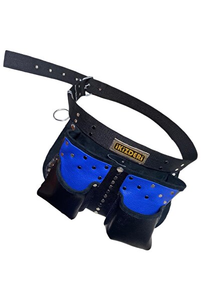 İKİZ DERİ ÜRÜNLERİ 4 Bölmeli Palaska Kemerli Deri Çivi Önlüğü