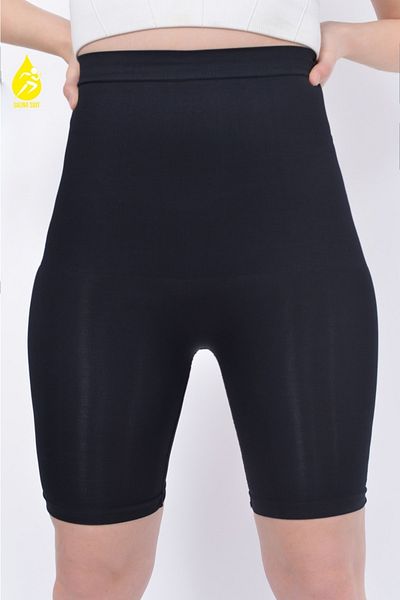 SAUNA SUIT Silicone High Waist Anti-Slip Size Reducing Black Corset Shorts