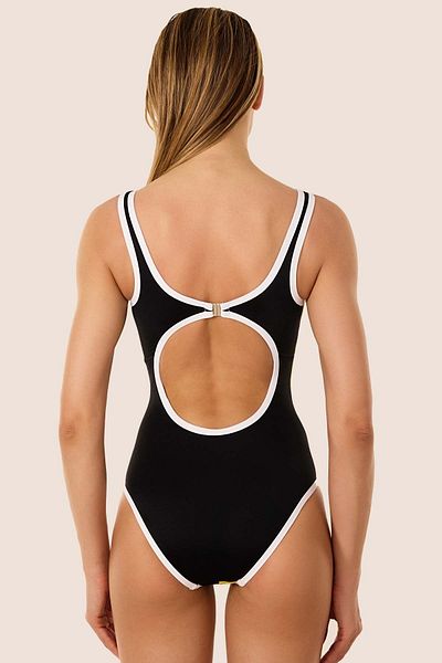 AYYILDIZ 3030 Yellow Zippered Swimsuit