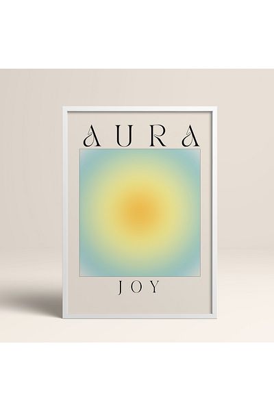 HOMEPACK Tablou cu rame din lemn alb Poster cu rame Decor artistic modern de perete (ABSTRACT158-WHITE-50X70)