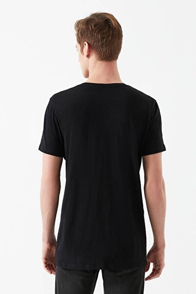 Mavi Ανδρικό μαύρο μπλουζάκι Basic 064681 -900