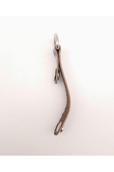 angel çanta aksesuar Καφέ αληθινό δέρμα Snap Fastener Handle με ασημί μέταλλο 1 τεμάχιο
