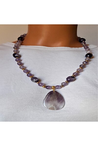 Asteria Elite قلادة طويلة من الجمشت للسلام والحكمة والتوتر