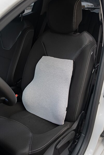 Viscomina Araba Bel Desteği Ortopedik Araç Bel Minderi Visco Bel Destek Minderi Gri Renk