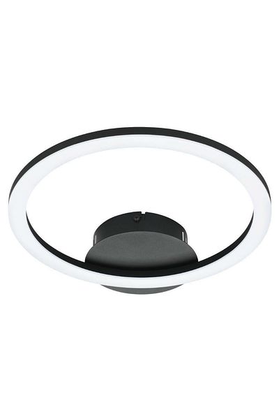 Eglo 900323   Black Led Ceiling Lamp - Cast Steel, Ip20 Max: 12W, Width: 34 cm