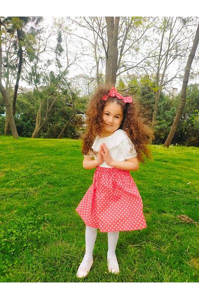 Angels' Collection Red and White Polka Dot Skirt