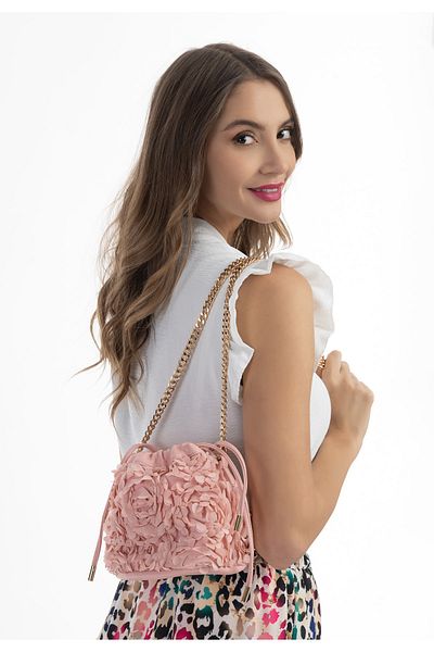 Faina Handtasche - Rosa - Geblümt
