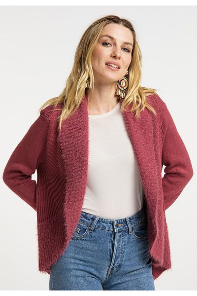 USHA Strickjacke - Rosa - Regular Fit
