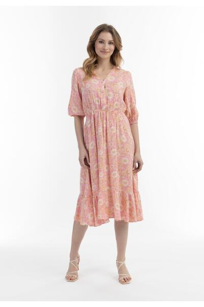 USHA Blumenprint Midikleid