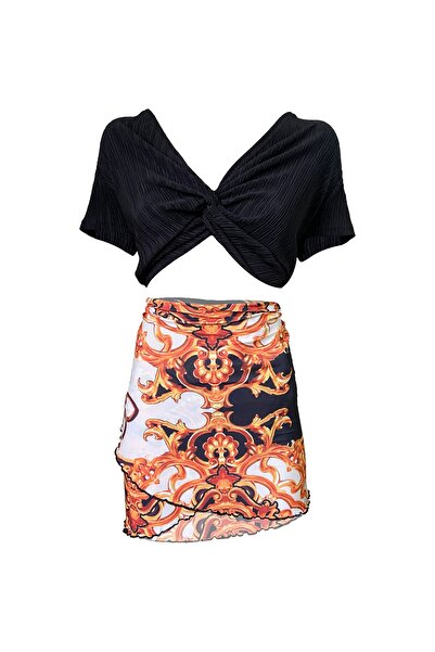 Bolder Arianna Gold Pattern Short Pareo