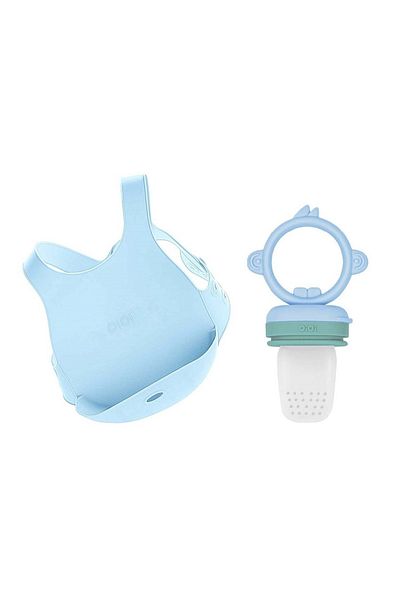 OiOi Silicone Bib and Puree Set