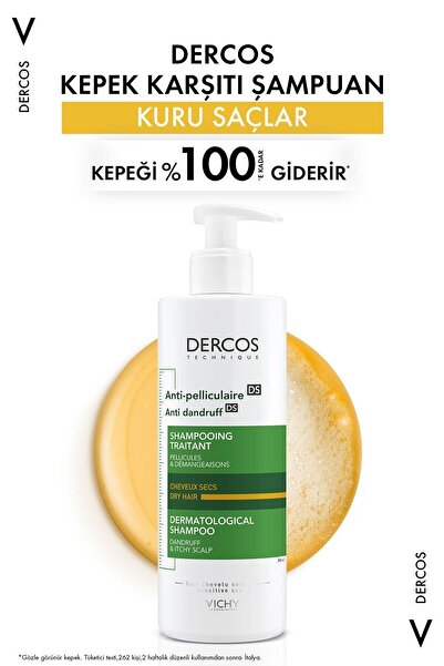 Vichy Kuru Saçlarda Kepeğe Karşi Etkili Bakim Dercos Anti-pel Şampuan 390 /ml..