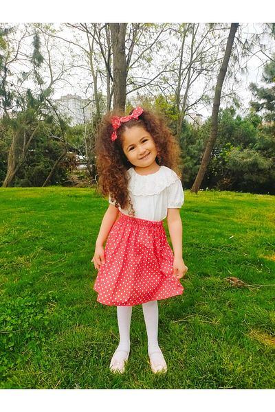 Angels' Collection Red and White Polka Dot Skirt