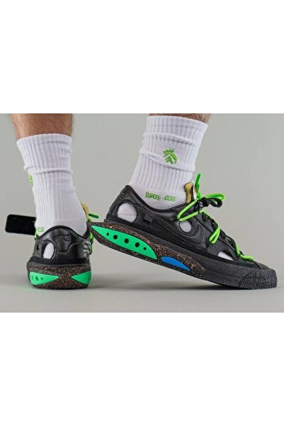Nike Blazer Low X Off-whıte Shoes Black Green Dh7863-001 Erkek Spor Ayakkabı
