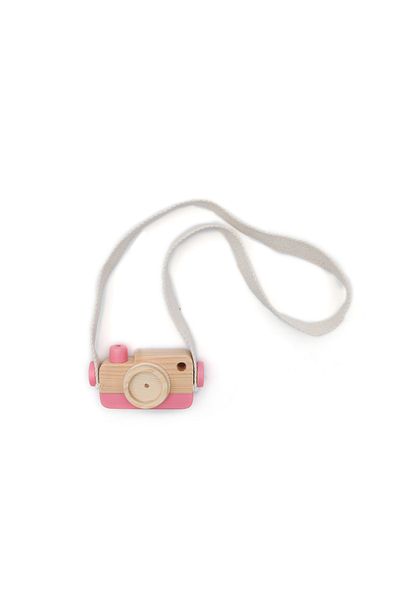 FAUMIX Handmade Natural Wood Decor Camera