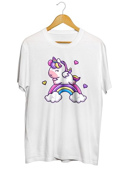 karikatürstore Unicorn Printed Unisex T-Shirt