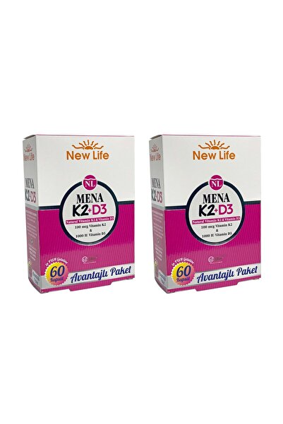 New Life Mena K2+d3 60 Kapsül 2'li