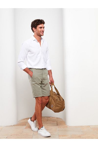 LC Waikiki Ανδρικό σορτς από λινό Slim Fit