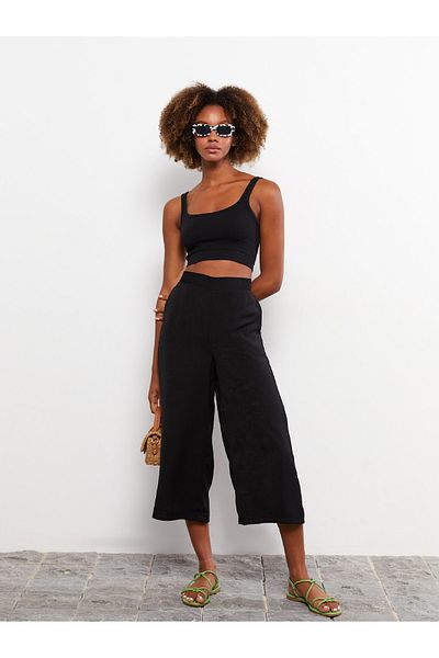 LC Waikiki Dámské ploché Capri s elastickým pasem
