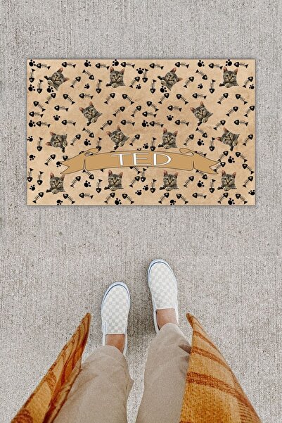 royalmoni Kedinize Özel Isimli Mama Altlığı Mama Servis