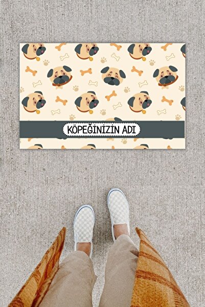 royalmoni Köpeğinize Özel Isimli Su Geçirmez Mama Altlığı Mama Servis