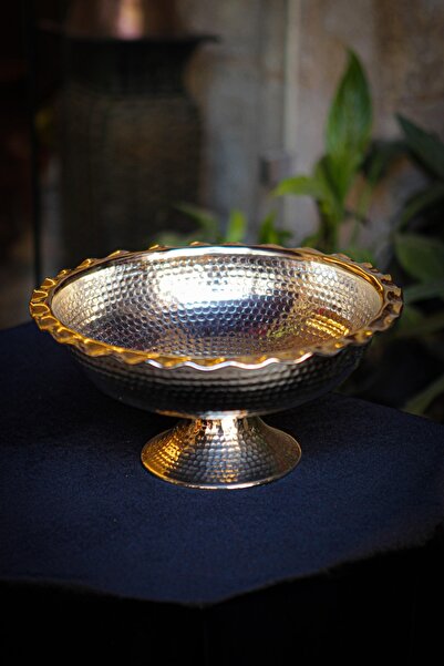 ANTEPSEPETİ Copper Silver Plated Fruit Bowl