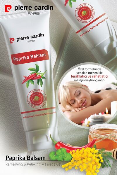 Pierre Cardin Kırmızı Kılcal Damarları Gideren Biber Balsamı Masaj Jeli 125 M...