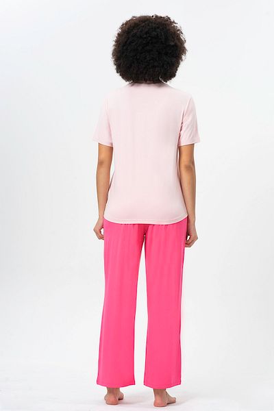 United Colors of Benetton Topuri de pijama de dama Bnt-w20406 roz
