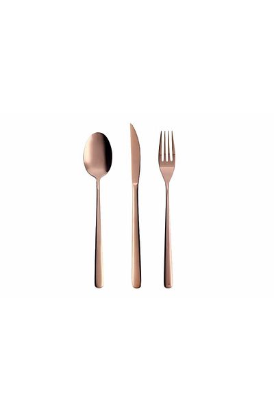 Porland Roxen Copper Fork Spoon Knife Set 84 Pieces