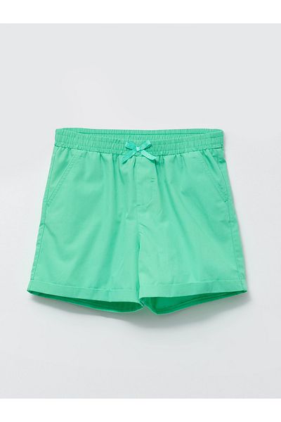LC Waikiki Basic-Shorts für Mädchen aus Popeline mit elastischem Bund