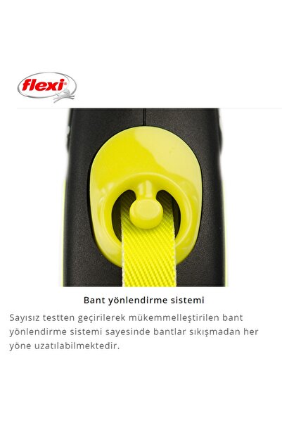 Flexi New Neon Şerit Uzayan Tasma