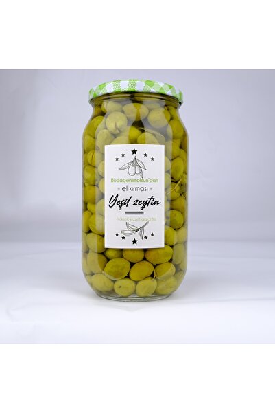 budabenimolsun Yeşil Zeytin El Kırması Gaziantep Usulü Limonlu 1000cc Orta Boy