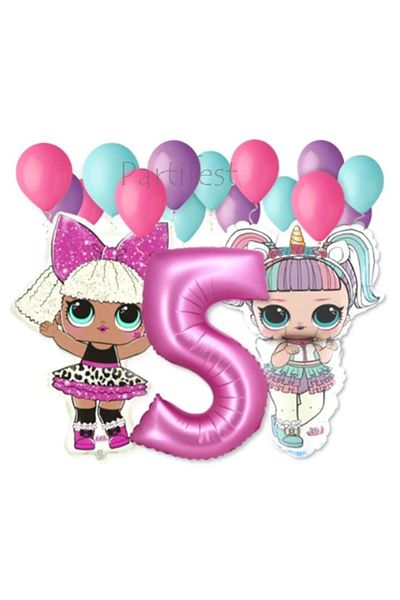 Parti Station Lol Surprise Balloon Set Lol Baby 5 Years Old Balloon Set Lol Birthday Party Set
