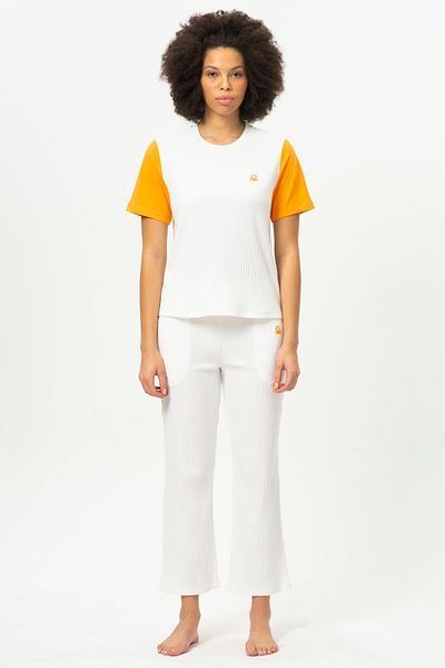 United Colors of Benetton Pantaloni albi de pijama pentru femei - Bnt-w20409