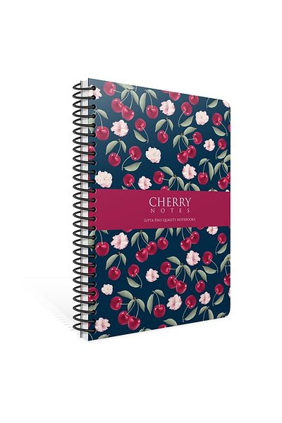 Gıpta Caiet cu copertă rigidă în spirală Cherry Time 17x24 120 coli