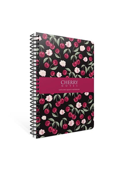 Gıpta Cherry Time Spiral Hard Cover 17x24 120 Sheets Checked Notebook