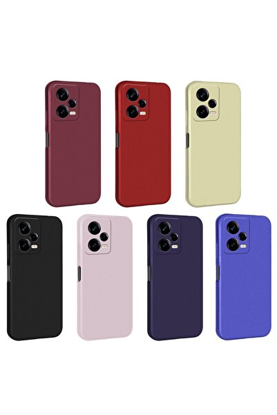 Nezih Case Xiaomi Redmi Note 12 Pro 5g Uyumlu Kamera Korumalı Esnek Renkli Soft Kılıf Gold