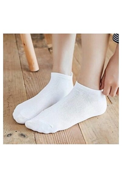 footmania 5 Pairs Unisex White Summer Ankle Socks Set