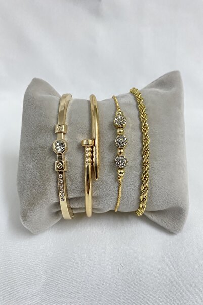 KOBA Altın Kaplama Kadın Kombin Bileklik