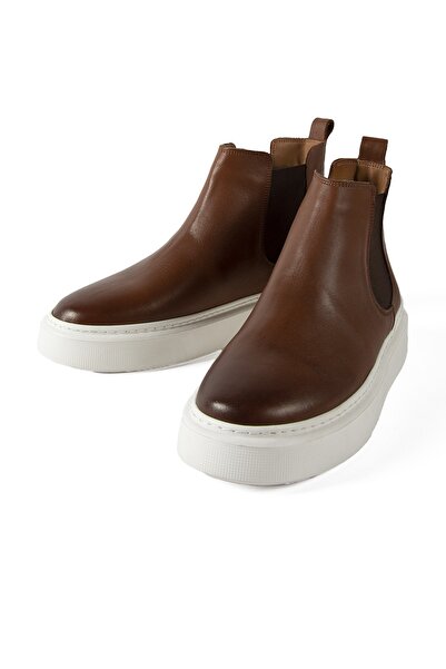 VEAVEN Ανδρικές καφέ μπότες με χοντρή σόλα