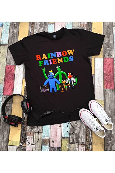 RYO FASHİON CDAW Rainbow Friends crna dječja majica kratkih rukava