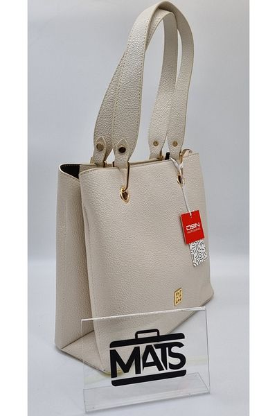 DSN Capsule Metal Beige Color Hand and Shoulder Bag