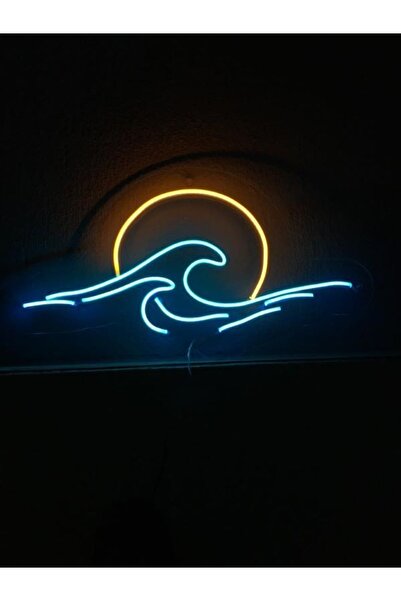 ÇAKRA Sun-waves Neon Led Tasarım Led Tablo (4mm Pleksi-60x30cm)