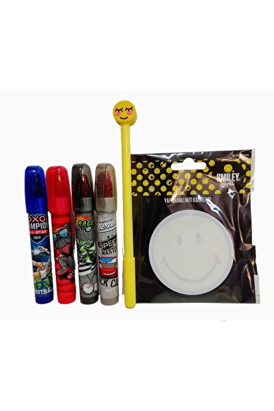 sevgi kırtasiye Erkek Çocuk 4 Lü Yumurtlayan Silgi Seti Yapışkanlı Notluk Ve ...